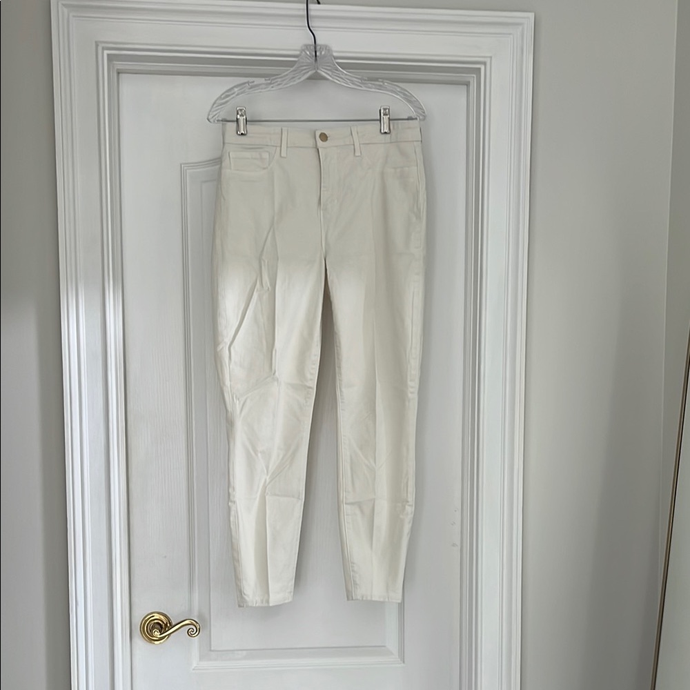 L'AGENCE Cream Skinny Pants